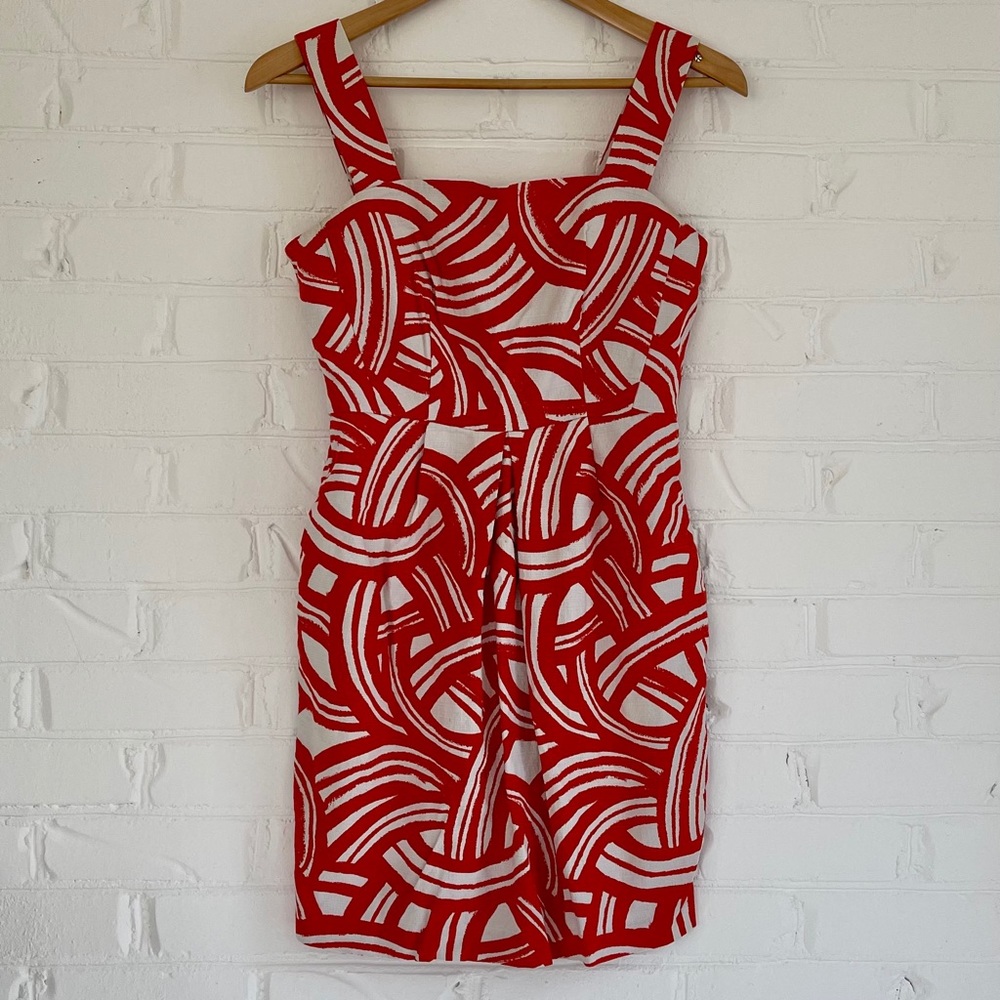 Orange & Cream Banana Republic Pockets Dress 4P
